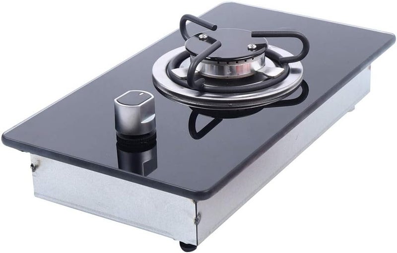 HAPPCUCOE Boat Caravan RV Camper LPG Gas Stove Hob with Sink Combo Cooktop Tempered Glass Camping Stoves (14.4 In) - Image 1